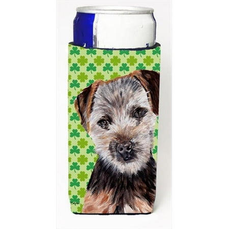 

Norfolk Terrier Puppy Lucky Shamrock St. Patricks Day Michelob Ultra bottle sleeves Slim Cans 12 Oz.