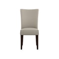 thumbnail image 2 of Weston Home Ayana Fabric Parson Chair, Set of 2, Gray/Espresso, 2 of 6