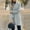 Grey, variant on MRULIC winter coats for women Suit Solid Long Coat Hairy Long Cardigan Short Front Sleeve Open Women Jacket Women's Coat Black L