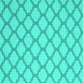 thumbnail image 1 of Ahgly Company Indoor Square Trellis Turquoise Blue Modern Area Rugs, 5' Square, 1 of 4