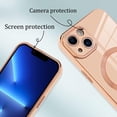 thumbnail image 3 of Designed for iPhone 13 Case for Women & Girls [Compatible with MagSafe] Luxury Plating Gold Bumper Phone Cover Full Camera Protection Cover for iPhone 13 6.1 Inch-Pink, 3 of 12