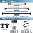 thumbnail image 5 of Urbanest 1" Diameter Alloy Steel Designer Single Curtain Rod – Elegant Drapery Hardware, Heavy-Duty Cast Iron Window Treatment Rod, 84" to 120", Matte Black, 5 of 6