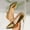 Gold, variant on Women's Wide Width Metallic Crocodile Print Pumps, Pointed Toe Stiletto Heel Dress Shoes, Comfortable Slip-On Heels for Party & Office, Gold/Silver