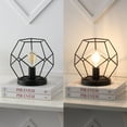 thumbnail image 6 of JONATHAN Y James 10" MidCentury Glam Metal Geometric LED Table Lamp, Black, JYL1047B, 6 of 7
