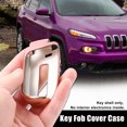 thumbnail image 2 of Unique Bargains TPU Key Fob Cover Case for Jeep Grand Cherokee 14-21 Key Fob Shell Protector Keyless Remote Smart Key Holder Silver Tone, 2 of 7