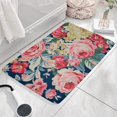 thumbnail image 3 of Pioneer Flower Floral Print Flannel Non Slip Door Rugs,Washable Door Mats Indoor,Decorative Door Mats,Dirt-Resistant and Absorbent Doormat for Entrance,Bedroom,Kitchen,Bathroom,23.5"x16", 3 of 5
