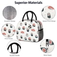 thumbnail image 4 of Foodie Sushi Roll Lunch Bag Reusable Insulated Cooler Tote for Students Moms and Lovers of Japanese Cuisine, 4 of 7