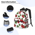 thumbnail image 4 of Rocae Hand Drawn Strawberry for Lightweight Casual Backpack Travel Hiking Backpack Carry On Laptop Backpack, 4 of 6