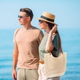 thumbnail image 4 of Crochet Beach Bag For Women Summer Tote Bag Boho Shoulder Bag With Leak-Proof Lining for Vacation Travel Woven Purse, 4 of 6