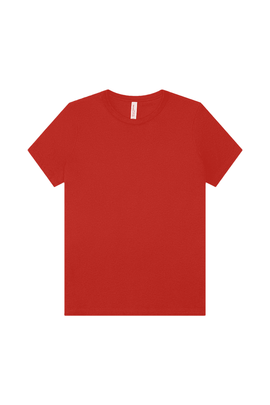 BELLA+CANVAS Ladies Crew Neck Personalized T-Shirt, Create your own Designs, Red, Large