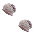 thumbnail image 4 of Beanie Hat Bohemian Style Hijab Floral Print Turban Ear Protection Bonnet Blue 2Set, 4 of 6