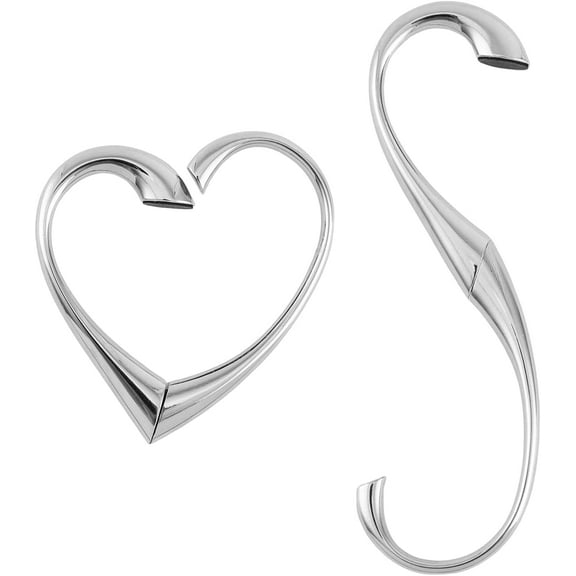 2pcs Zinc Alloy Purse Hook Foldable Heart Folding Handbag Table Hangers Platiunm Bag Hanger Collection 70x63mm Desk Hooks