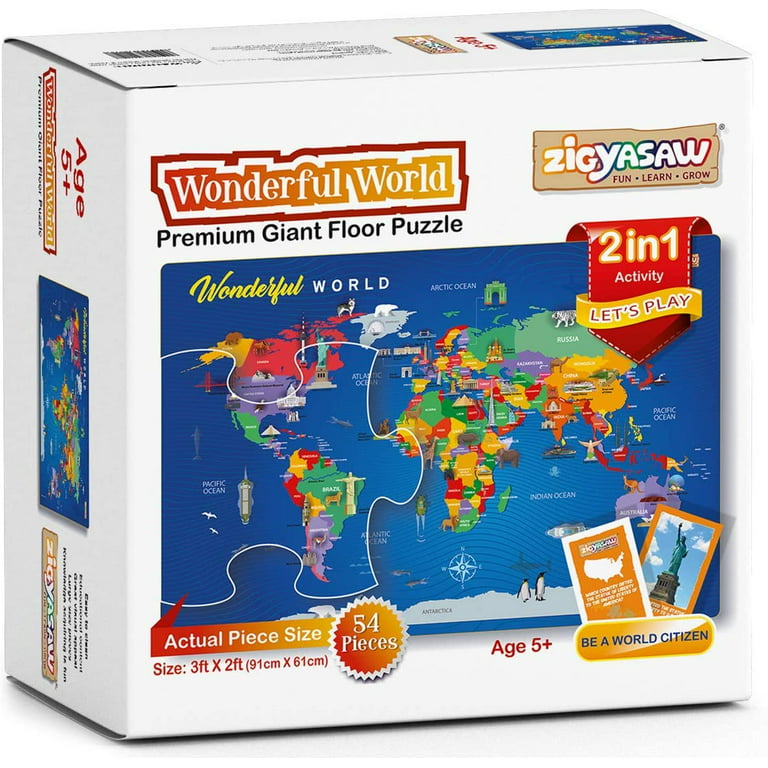 Jumbo Floor Puzzle for Kids,World Map Puzzle Jigsaw Geography Puzzles,48  Piece Globe Atlas Puzzle with Continents,Puzzle for Toddler Ages  3-5,Preschool Learning Toys Gift for 4-8 Years Old - Yahoo Shopping