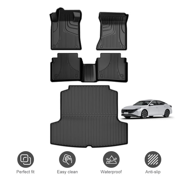 Fit for Nissan Altima 2019-2026 Floor Mats & Cargo Liner TPE Rubber All Weather Protection Heavy Duty Floor Liners Anti-Slip Car Mats Nissan Altima Accessories