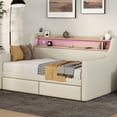 thumbnail image 2 of Twin Daybed with Charging Station | Charge Phones, Set Mood with LED & Store Magazines, 2 of 2