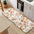 thumbnail image 5 of Corgi Dog and Flower Florals Kitchen Rug Mat,Kitchen Runner Rugs Non Skid Washable,Decorative Kitchen Floor Mats for Kitchen,Sink,Laundry,17"x47.2", 5 of 7