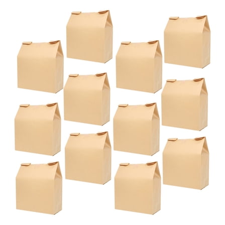 Pastry Cake Box Toast Bag Bread Gift Packaging Bags Kraft Food Bakery Household Baking Cookie Packing 50 Pcs