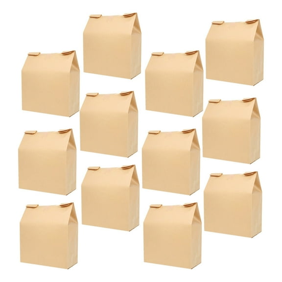 Pastry Cake Box Toast Bag Bread Gift Packaging Bags Kraft Food Bakery Household Baking Cookie Packing 50 Pcs