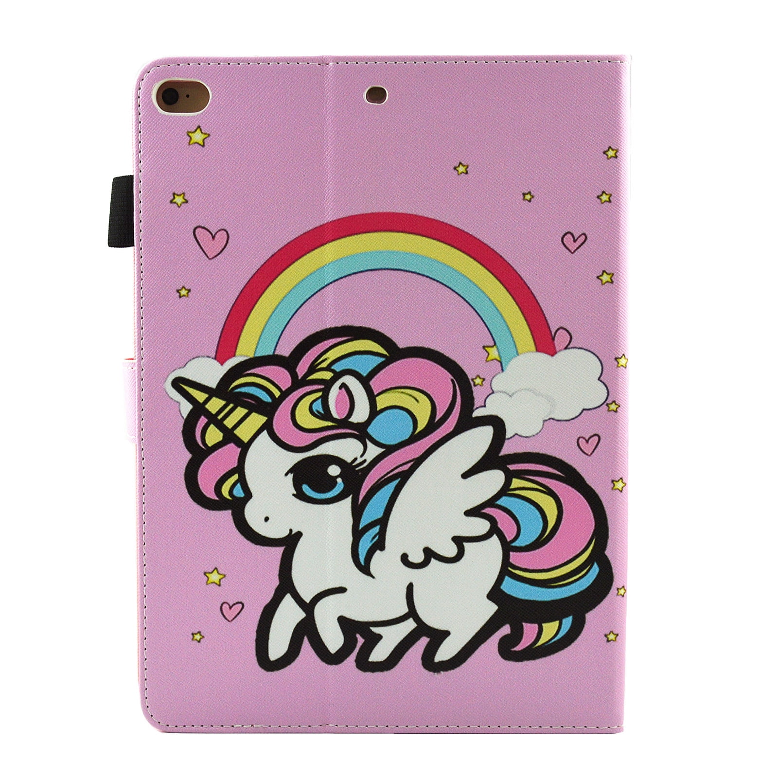 iPad Pro 10.5 Inch Case, Allytech PU Leather Slim Fit Kickstand Folio Flip Protective Auto Sleep Wake Smart Cover w/ Cards & Pencil Holder Shockproof Case for Apple iPad Pro 10.5", Unicorn Rainbow