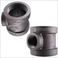 thumbnail image 2 of Supply Giant 3" x 3" x 1-1/4" BLack Pipe Fitting Reducing Tee Cast Iron, 2 of 6
