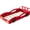 Red, variant on Yuanmin Twin Size Race Car-Shaped Platform Bed with Wheels, Wood Car Bed Frame with Guardrails for Boys, No Box Spring Needed, Red+Yellow