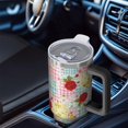 thumbnail image 6 of 40oz Pioneer Flower Floral Print Pattern Insulated Tumbler with Handle, BPA-Free Leak Proof Lid and Straws, Double Wall Vacuum, Hot 12h/Cold 34h, 6 of 6
