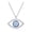 Hollow-out Evileye, variant on S925 Sterling Silver Evil Eye Necklace Dainty CZ Cubic Zirconia Evil Eye Pendant Necklaces for Women