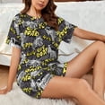 thumbnail image 4 of KLL White Retro Off-Road Vehicle Print Pajama Set for Women Short Sleeve Sleepwear Pjs Soft 2 Piece Lounge Sleepwear Sets-3X-Large, 4 of 6