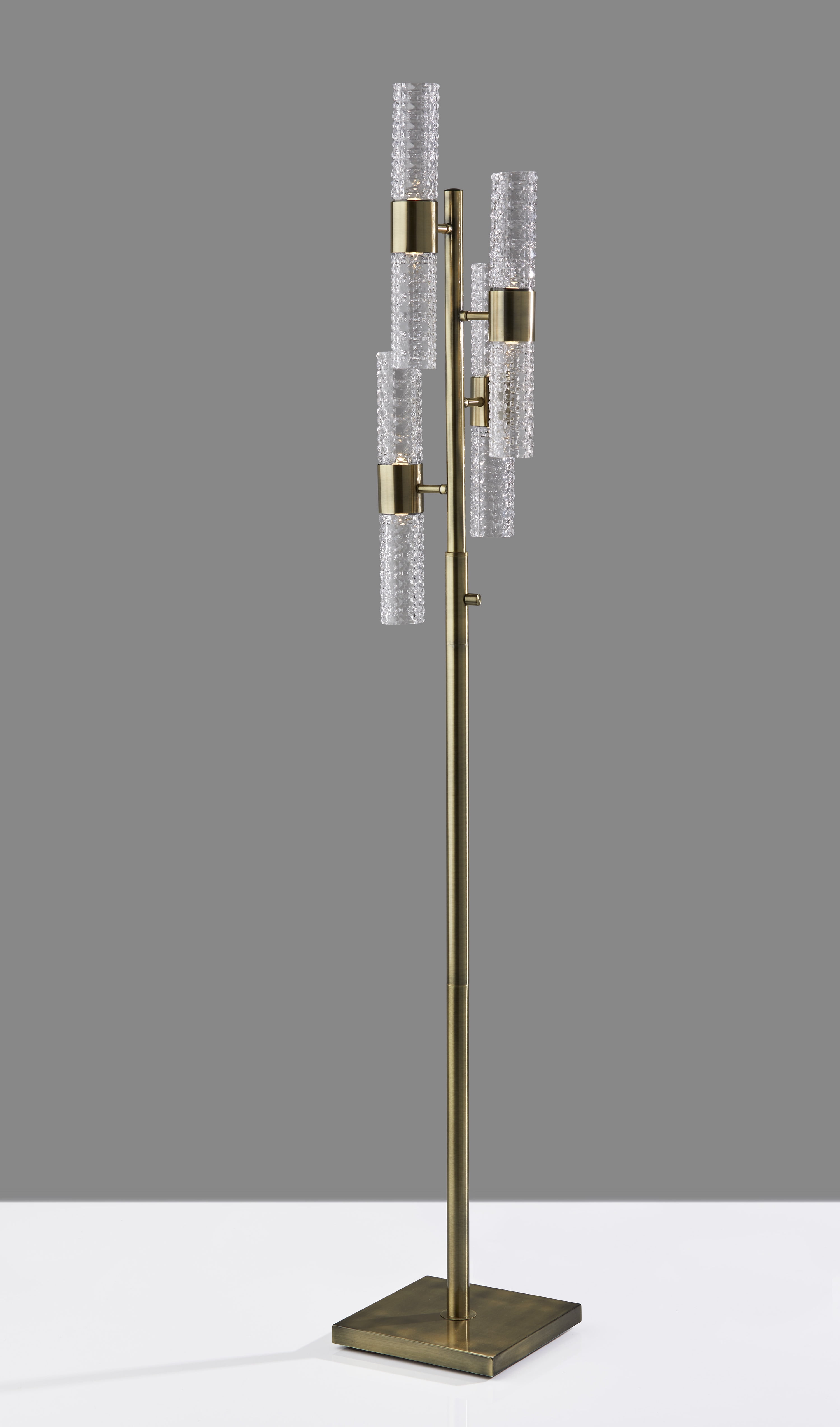 Harriet LED Floor Lamp with Antique Brass Finish