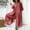 Red, variant on Black*Friday Clearance under $5 GaThRRgYP Pants for Women Under $5,Women Casual Solid Turn-Down Collar Cotton Linen Romper Long Playsuit Zipper Jumpsuit
