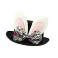 thumbnail image 4 of Sombrero de Pascua para disfrazarse, tocado, accesorio para disfraz de adulto, sombrero de copa para hombre y mujer. Blanco, 4 of 9