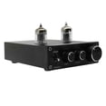 thumbnail image 1 of TUBE-03 Mini HiFi o Preamplifier, 6K4 Tube Amplifier, Buffer, Treble and Bass Adjustment, RCA Preamp, Black, EU Plug, 1 of 4
