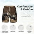 thumbnail image 4 of Kdxio Cat Family Print Men'S Swim Trunks With Compression Liner 7 Inch Inseam Quick Dry Swim Shorts, 4 of 7
