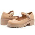 thumbnail image 4 of DADAWEN Women's Mary Jane Shoes Platform Thick Heel Dress Shoes Nude 8.5 US, 4 of 4