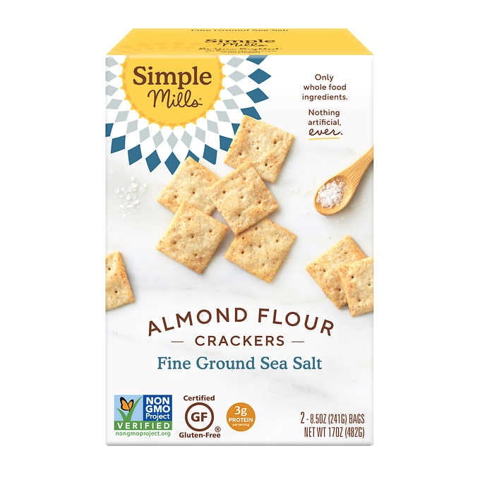 Simple Mills Almond Flour Sea Salt Crackers 8 5 Oz 2 Count Walmart Com Walmart Com