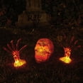 thumbnail image 3 of Light-Up Smoldering Skull Grave Breaker Halloween Decor, 3 of 3