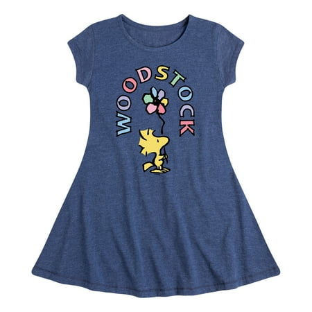 

Peanuts - Woodstock Flower - Youth Girls Fit & Flare Dress