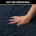 thumbnail image 4 of Navy Bath Mat for Bathroom, Microfiber Bath Rugs Chenille Floor Mat Ultra Soft Washable Bathroom Dry Fast Water Absorbent Bedroom Area Rugs, 24 x 42 - Inch, 4 of 6
