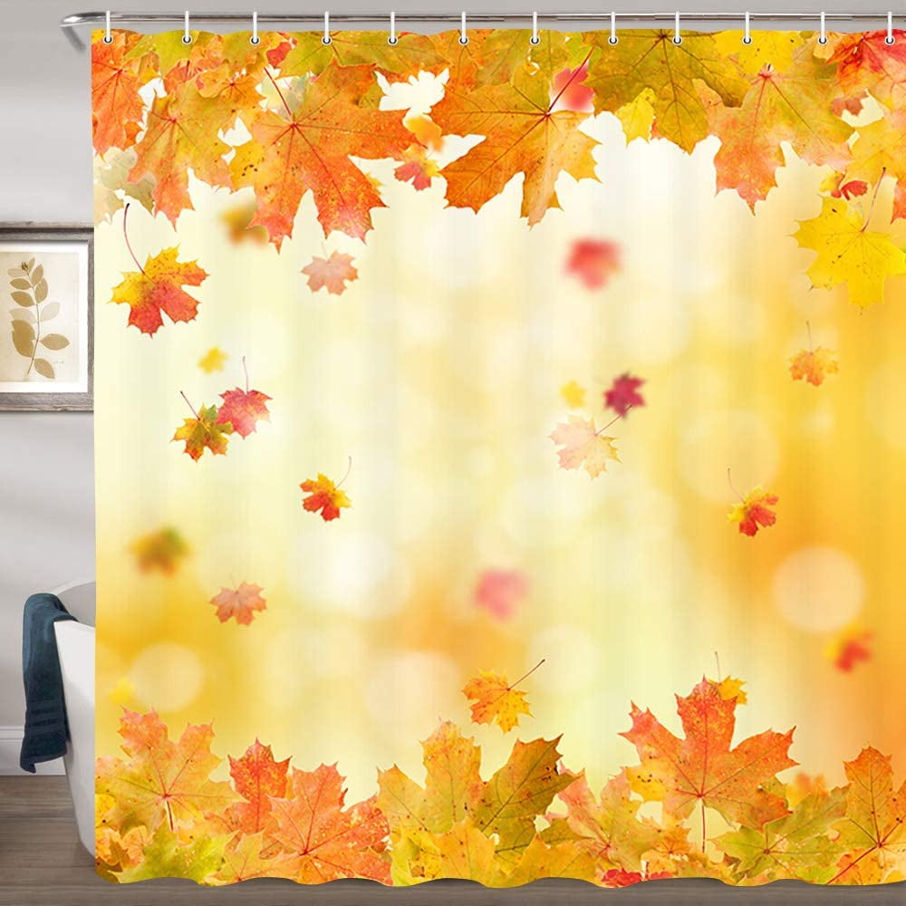 Fall Shower Curtain Autumn The Fall Maple Leaves Bathroom Decor