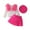 Hot Pink, variant on Chbgutlmr 3 Piece Baby Girls Clothes Kids Sweet Cute Suits Knit Tops Pearl Bow Short Skirt Sets with Hat