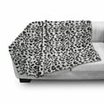 thumbnail image 3 of Leopard Soft Flannel Fleece Throw Blanket, Monochrome Background Print with a Repetitive Sketchy Style Spots, Cozy Plush for Indoor and Outdoor Use, 50" x 70", Charcoal Grey and White, by Ambesonne, 3 of 6