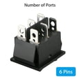 thumbnail image 2 of 2-pack 6 PIN DPDT Double Pole Double Throw 20 Amp Momentary Rocker Switch, 2 of 6