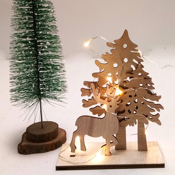 Gymnture Christmas Deer 3D Puzzle Tree Decoration for Home and Holiday Party Decor