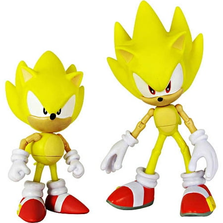 Super Sonic Classic & Super Sonic Modern Action Figure 2-Pack - Walmart.com