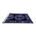 thumbnail image 2 of Ahgly Company Machine Washable Indoor Rectangle Medallion Blue French Area Rugs, 5' x 7', 2 of 4