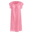 thumbnail image 4 of LINGLANG Women's Solid Color Ice Silk Nightgown Short Sleeve Loose Lounge Sleep Dress with Lace Trim, Breathable Cooling Fabric Soft Lightweight Summer Sleepwear Nightshirt Casual Homewear for Women, 4 of 4