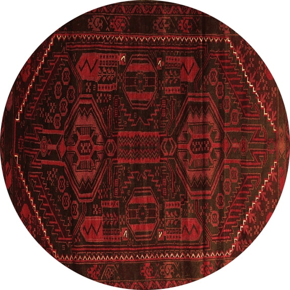 Ahgly Company Indoor Round Persian Orange Traditional Area Rugs, 3' Round