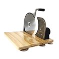 thumbnail image 1 of Luzkey Rotary Bread Slicer Baking Accessories Easy to Use Folding Board with Adjustable Thickness Kitchen Appliance with Suction Cup Silver, 1 of 8