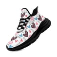 thumbnail image 6 of Coolcustomize Women's Fashion Multi-Heart "Love" Graphic Breathable Athletic Shoes | Wide Fit, Lightweight Casual Sneakers for Valentine's Day, Fabric Upper, EVA Sole, Lace-up Trainers, Couple Shoes, 6 of 10