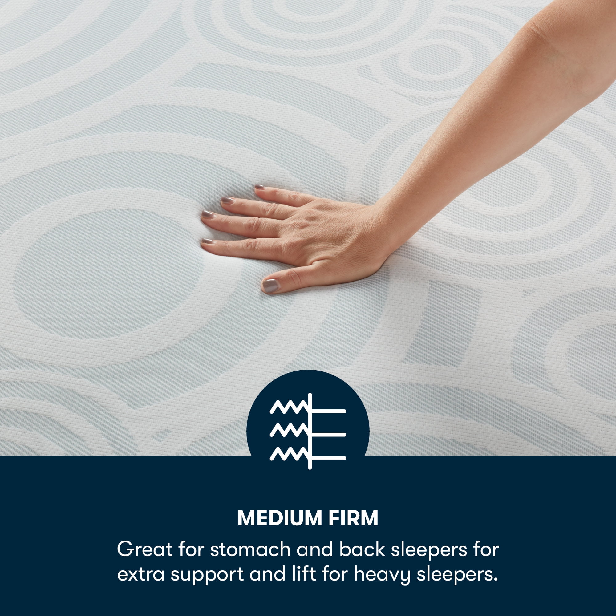 Serta Perfect Sleeper Nestled Night 10" Memory Foam Medium Firm Mattress -Queen